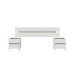 Bett-Set >TEMPUS< (4 Teilig) Nodi Eiche Dekor / Artik Weiß - 266x105x206 (BxHxT)