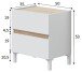 Bett-Set >TEMPUS< (4 Teilig) Nodi Eiche Dekor / Artik Weiß - 266x105x206 (BxHxT)