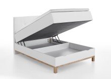 Boxspringbett >Catania< Liegefläche 120x200cm, weiß, Stellmaß: 122x116x211cm (BxHxT)
