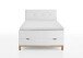 Boxspringbett >Catania< Liegefläche 120x200cm, weiß, Stellmaß: 122x116x211cm (BxHxT)