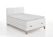 Boxspringbett >Catania< Liegefläche 120x200cm, weiß, Stellmaß: 122x116x211cm (BxHxT)