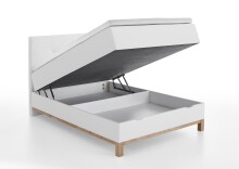 Boxspringbett >Catania< Liegefläche 140x200cm, weiß, Stellmaß: 142x116x211cm (BxHxT)