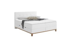 Boxspringbett >Catania< Liegefläche 180x200cm, weiß, Stellmaß: 182x116x211cm (BxHxT)