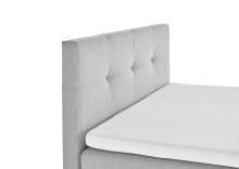 Boxspringbett >Catania< Liegefläche 120x200cm, hellgrau, Stellmaß: 122x116x211cm (BxHxT)