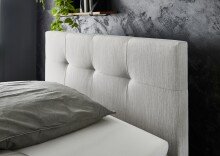 Boxspringbett >Catania< Liegefläche 120x200cm, hellgrau, Stellmaß: 122x116x211cm (BxHxT)