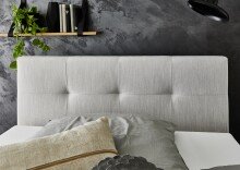 Boxspringbett >Catania< Liegefläche 120x200cm, hellgrau, Stellmaß: 122x116x211cm (BxHxT)