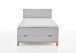 Boxspringbett >Catania< Liegefläche 120x200cm, hellgrau, Stellmaß: 122x116x211cm (BxHxT)