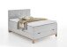 Boxspringbett >Catania< Liegefläche 120x200cm, hellgrau, Stellmaß: 122x116x211cm (BxHxT)