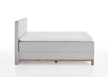 Boxspringbett >Catania< Liegefläche 140x200cm, hellgrau, Stellmaß: 142x116x211cm (BxHxT)