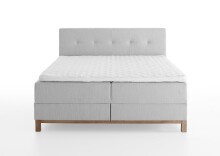 Boxspringbett >Catania< Liegefläche 160x200cm, hellgrau, Stellmaß: 162x116x211cm (BxHxT)