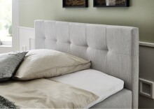 Boxspringbett >Catania< Liegefläche 160x200cm, hellgrau, Stellmaß: 162x116x211cm (BxHxT)