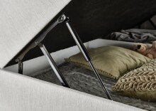 Boxspringbett >Catania< Liegefläche 160x200cm, hellgrau, Stellmaß: 162x116x211cm (BxHxT)