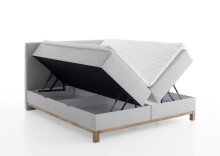 Boxspringbett >Catania< Liegefläche 160x200cm, hellgrau, Stellmaß: 162x116x211cm (BxHxT)