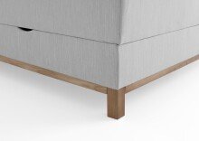 Boxspringbett >Catania< Liegefläche 160x200cm, hellgrau, Stellmaß: 162x116x211cm (BxHxT)