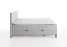Boxspringbett >Catania< Liegefläche 180x200cm, hellgrau, Stellmaß: 182x116x211cm (BxHxT)
