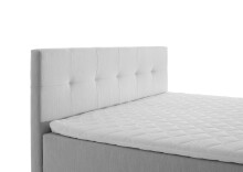 Boxspringbett >Catania< Liegefläche 180x200cm, hellgrau, Stellmaß: 182x116x211cm (BxHxT)
