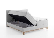 Boxspringbett >Catania< Liegefläche 180x200cm, hellgrau, Stellmaß: 182x116x211cm (BxHxT)