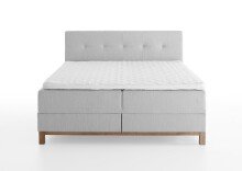 Boxspringbett >Catania< Liegefläche 180x200cm, hellgrau, Stellmaß: 182x116x211cm (BxHxT)