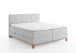 Boxspringbett >Catania< Liegefläche 180x200cm, hellgrau, Stellmaß: 182x116x211cm (BxHxT)