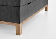Boxspringbett >Catania< Liegefläche 120x200cm, anthrazit, Stellmaß: 122x116x211cm (BxHxT)