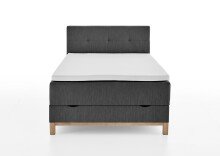 Boxspringbett >Catania< Liegefläche 120x200cm, anthrazit, Stellmaß: 122x116x211cm (BxHxT)