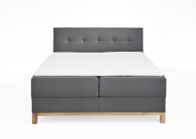 Boxspringbett >Catania< Liegefläche 160x200cm, anthrazit, Stellmaß: 162x116x211cm (BxHxT)