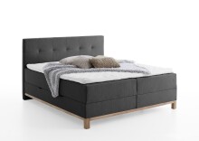 Boxspringbett >Catania< Liegefläche 160x200cm, anthrazit, Stellmaß: 162x116x211cm (BxHxT)