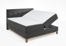 Boxspringbett >Catania< Liegefläche 160x200cm, anthrazit, Stellmaß: 162x116x211cm (BxHxT)