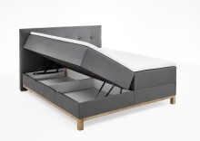 Boxspringbett >Catania< Liegefläche 180x200cm, anthrazit, Stellmaß: 182x116x211cm (BxHxT)