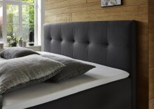 Boxspringbett >Catania< Liegefläche 180x200cm, anthrazit, Stellmaß: 182x116x211cm (BxHxT)
