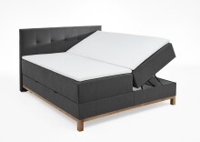 Boxspringbett >Catania< Liegefläche 180x200cm, anthrazit, Stellmaß: 182x116x211cm (BxHxT)