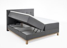 Boxspringbett >Catania< Liegefläche 180x200cm, anthrazit, Stellmaß: 182x116x211cm (BxHxT)