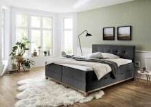 Boxspringbett >Catania< Liegefläche 180x200cm,...