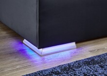 Boxspringbett >Colorado II< Liegefläche 140x200cm, schwarz / LED, Stellmaß: 152x121x211cm (BxHxT)