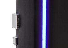 Boxspringbett >Colorado II< Liegefläche 140x200cm, schwarz / LED, Stellmaß: 152x121x211cm (BxHxT)