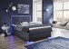 Boxspringbett >Colorado II< Liegefläche 140x200cm, schwarz / LED, Stellmaß: 152x121x211cm (BxHxT)