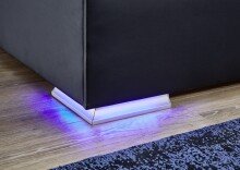 Boxspringbett >Colorado II< Liegefläche 160x200cm, schwarz / LED, Stellmaß: 172x121x211cm (BxHxT)