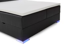 Boxspringbett >Colorado II< Liegefläche 180x200cm, schwarz / LED, Stellmaß: 192x121x211cm (BxHxT)