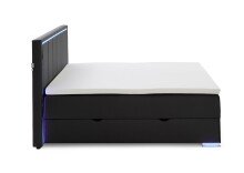 Boxspringbett >Colorado II< Liegefläche 180x200cm, schwarz / LED, Stellmaß: 192x121x211cm (BxHxT)