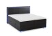 Boxspringbett >Colorado II< Liegefläche 180x200cm, schwarz / LED, Stellmaß: 192x121x211cm (BxHxT)