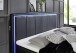 Boxspringbett >Colorado II< Liegefläche 180x200cm, schwarz / LED, Stellmaß: 192x121x211cm (BxHxT)