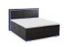 Boxspringbett >Colorado II< Liegefläche 180x200cm, schwarz / LED, Stellmaß: 192x121x211cm (BxHxT)