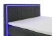 Boxspringbett >Colorado II< Liegefläche 160x200cm, anthrazit/ LED, Stellmaß: 172x121x211cm (BxHxT)