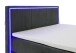 Boxspringbett >Colorado II< Liegefläche 180x200cm, anthrazit/ LED, Stellmaß: 192x121x211cm (BxHxT)