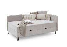 Polsterliege >Kiruna< Liegefläche 90x200cm, beige, Stellmaß: 102x87x214m (BxHxT)