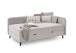 Polsterliege >Kiruna< Liegefläche 90x200cm, beige, Stellmaß: 102x87x214m (BxHxT)