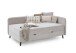 Polsterliege >Kiruna< Liegefläche 90x200cm, beige, Stellmaß: 102x87x214m (BxHxT)
