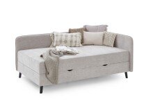 Polsterliege >Kiruna< Liegefläche 120x200cm, beige, Stellmaß: 132x87x214cm (BxHxT)