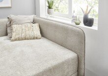 Polsterliege >Kiruna< Liegefläche 120x200cm, beige, Stellmaß: 132x87x214cm (BxHxT)