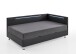 Polsterliege >Laser< Liegefläche 90x200cm, schwarz / LED, Stellmaß: 97x83x207cm (BxHxT)